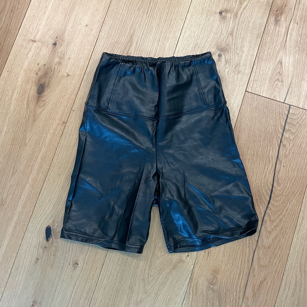 Faux leather Aritzia shorts